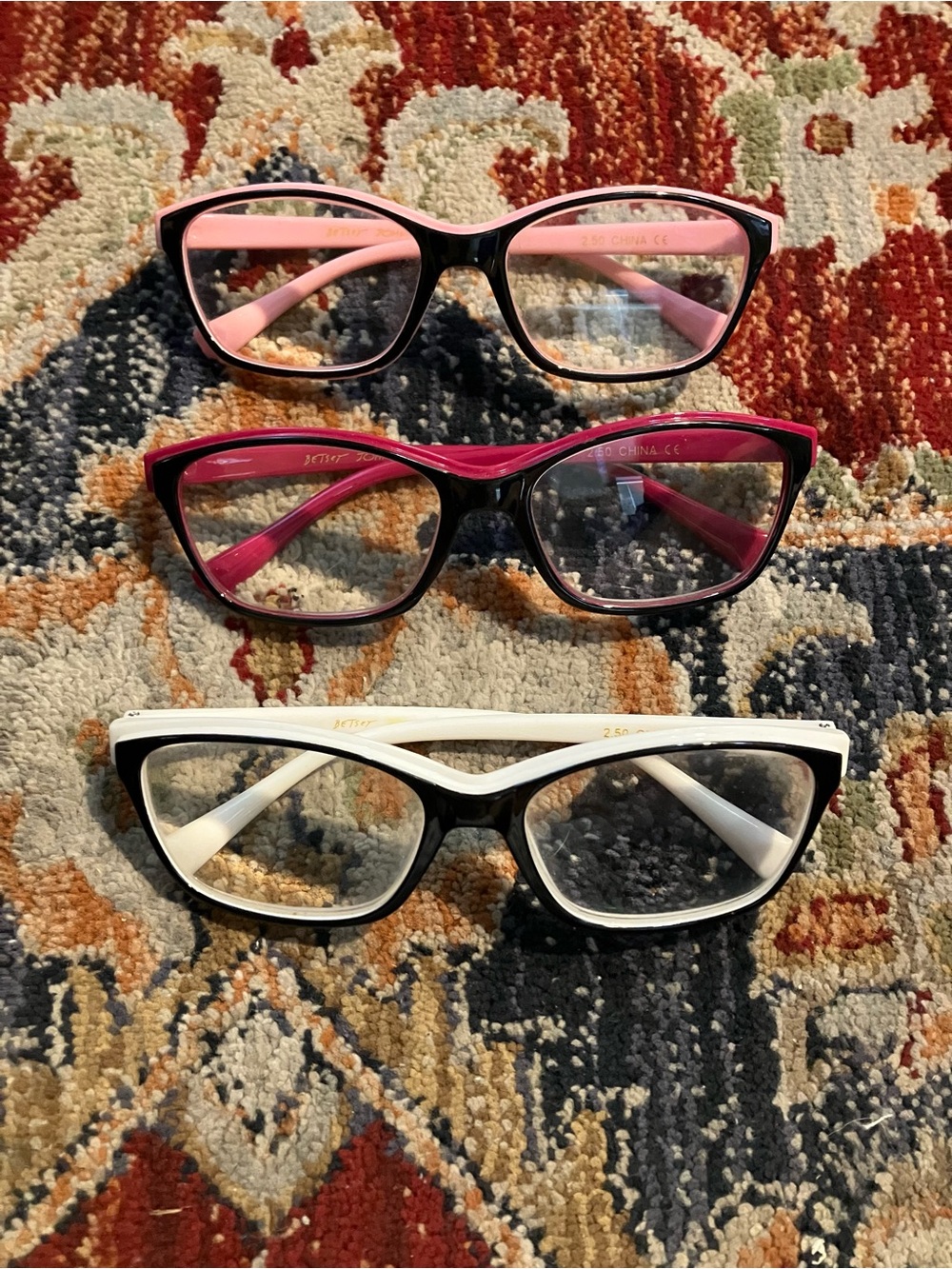 Betsey Johnson Reading Glasses +2.50 Lot Of 3